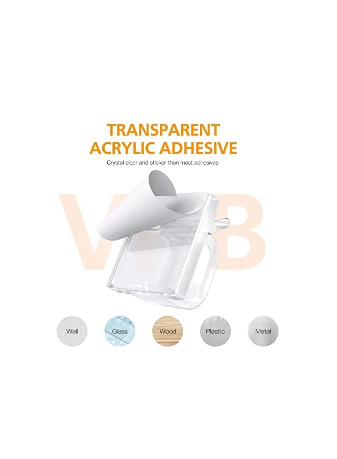 PROMASS 20Pcs Cable Clips with Adhesive Tapes,Upgraded Wall Wire Clips for Cable Management,Wire Clips Cable Wire Management Wire Cable Holder Clamps Cable Tie Holder for Car, Office and Home - Image 4