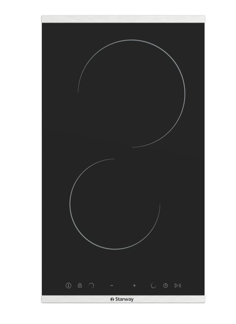 ستاري وي 2 شعلة مسطح مدمج سيراميك مقاس 30*51 سم, قوة تحمل عالية, سطح زجاج مقاوم للبقع وسهل التنظيف, حماية تامة, تحكم باللمس,  9 مستويات للطاقة