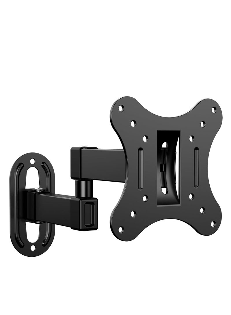 SYOSI Full Motion TV Wall Bracket Tilt Rotate Adjustable Tilts Swivel Extends Rotates Extension Arm for Most 14-27Inch Flat Curved Screen TV VESA 75x75mm/100x100mm Holds up to 10kg TV Wall Mount - Image 1