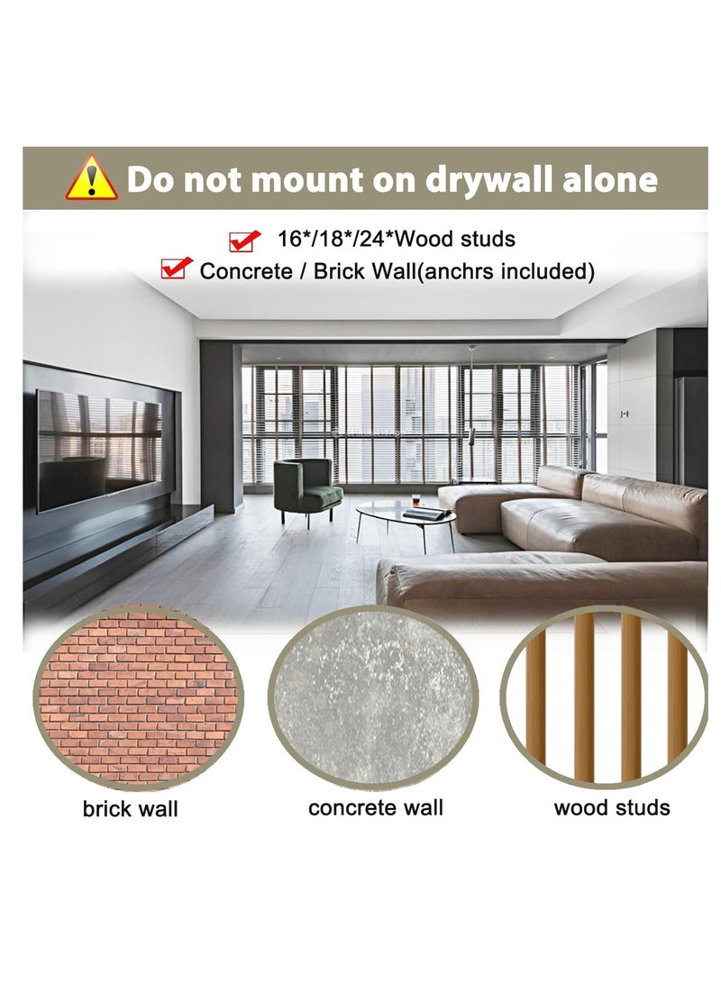 SYOSI Full Motion TV Wall Bracket Tilt Rotate Adjustable Tilts Swivel Extends Rotates Extension Arm for Most 14-27Inch Flat Curved Screen TV VESA 75x75mm/100x100mm Holds up to 10kg TV Wall Mount - Image 5