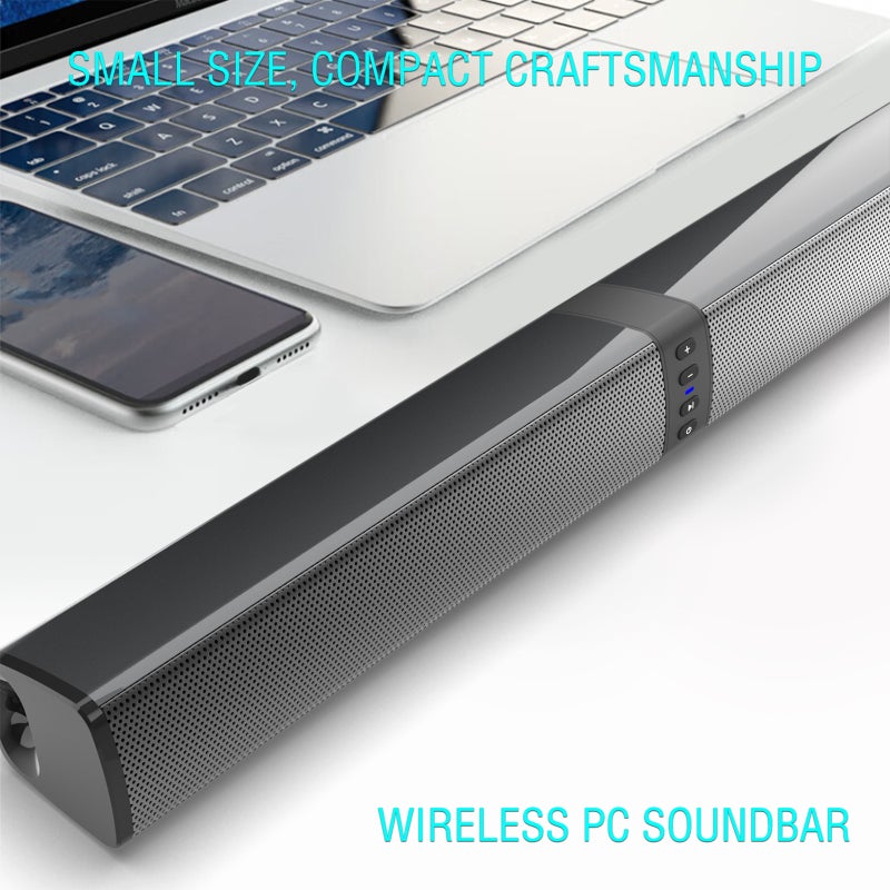 BS-36 Detachable Long Speaker Home Outdoor TV Computer Echo Wall BT Audio Metal Speaker Mesh Bezel-less Design Compatible with Multiple Devices 2000mAh Battery - Image 4