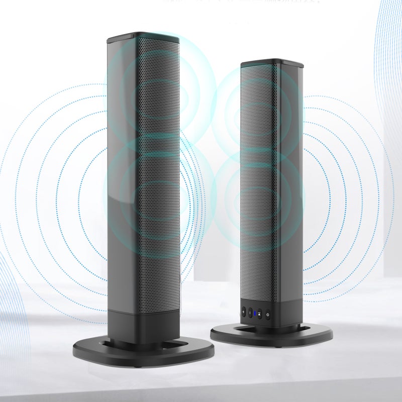 BS-36 Detachable Long Speaker Home Outdoor TV Computer Echo Wall BT Audio Metal Speaker Mesh Bezel-less Design Compatible with Multiple Devices 2000mAh Battery - Image 5