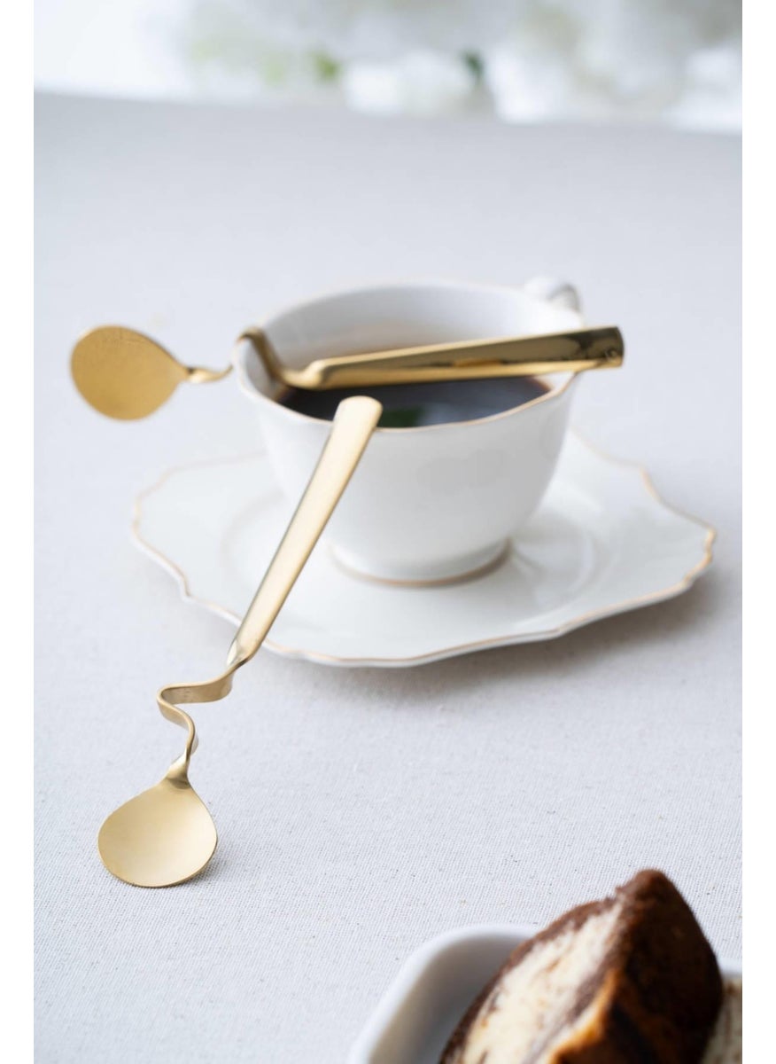 Acar - Karat Moon 2 Piece Curved Steel Spoon - 16 cm - Image 1