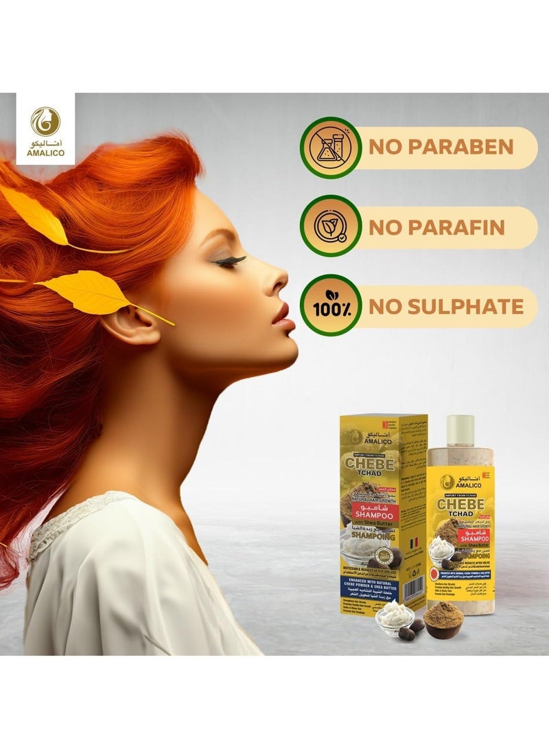 AMALICO Chebe Tchad Shampoo With Shea Butter 250 ml - Image 4