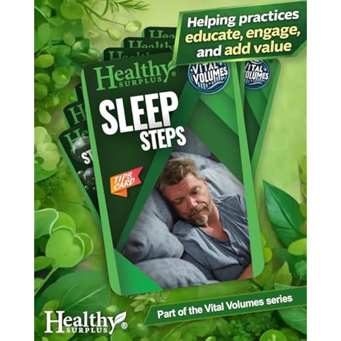 Healthy Surplus Equate Sleep-Aid Diphenhydramine HCI 25 mg 365 Caplets and Vital Volumes Sleep Steps Tips Card - Image 3