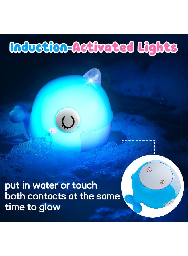Light Up Bath Toys for Kids Ages 1-3, Pool Toys for 1 2 3 Year Old Girl Boy, Water Activated Bath Toys for Toddlers 3-5, Glowing Bathtub Toys for Baby Boy & Girl Gifts, 6 Pack - Image 2