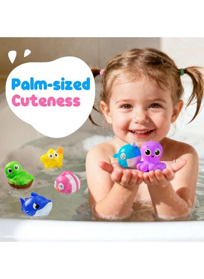 Light Up Bath Toys for Kids Ages 1-3, Pool Toys for 1 2 3 Year Old Girl Boy, Water Activated Bath Toys for Toddlers 3-5, Glowing Bathtub Toys for Baby Boy & Girl Gifts, 6 Pack - Image 5
