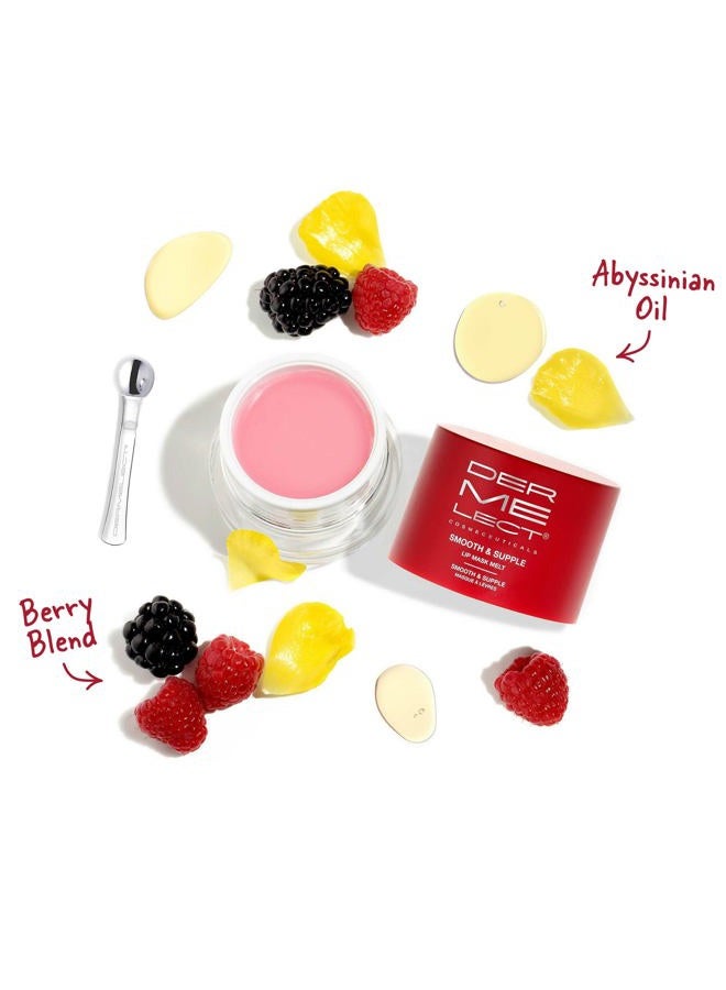 Dermelect Smooth & Supple Lip Mask Melt Anti Aging Lip Balm with Castor Oil, Jojoba, Abyssinian, Evening Primrose Oil, Hydrating & Replenishing for Dryness Chapped Lips Flakiness Cracked Skin 0.5 oz - Image 3