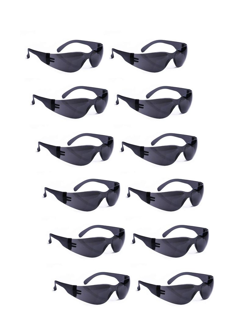 KASTWAVE Tinted Safety Glasses, 12 pairs per box Eyewear Protective Glasses Safety Goggle, Strong Impact Resistant Lens for Laboratory, Construction,gardening, Industrial Safety, Craft,Clear Safety Glasses  - Image 1