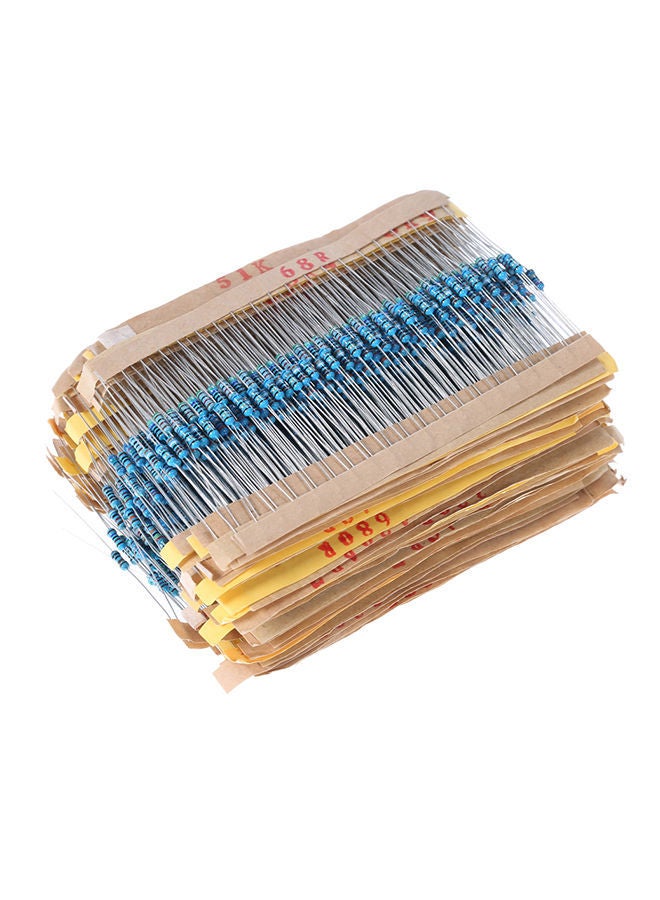 NIBEMINENT 100 Values Metal Film Resistors Assortment Kit Multicolor - Image 1
