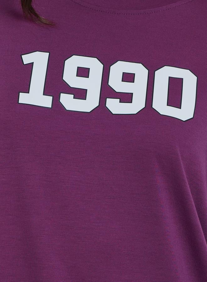 ستايلي تيشيرت واسع مطبع بطبعة جرافيك - Image 3