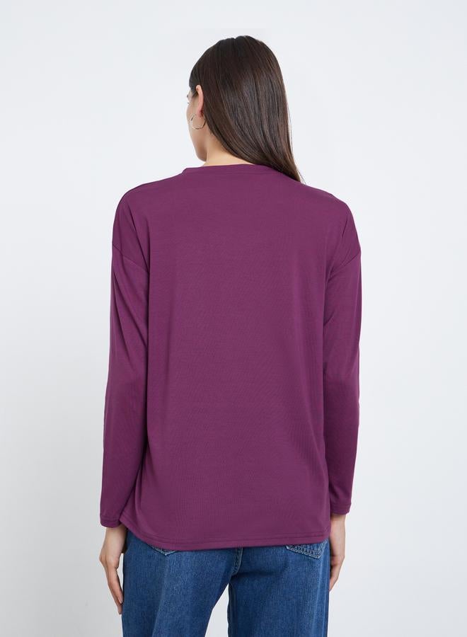 ستايلي تيشيرت واسع مطبع بطبعة جرافيك - Image 4