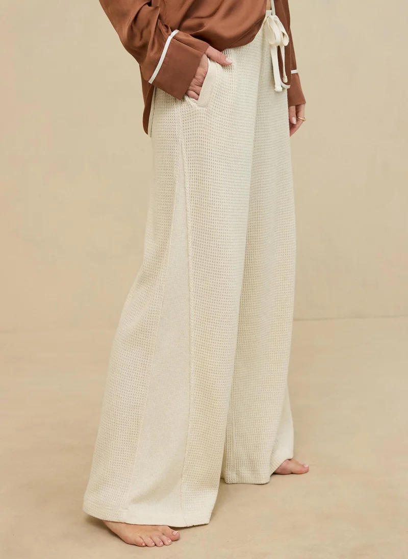 Aerie Casual Waffle Wide Leg Skater Pant