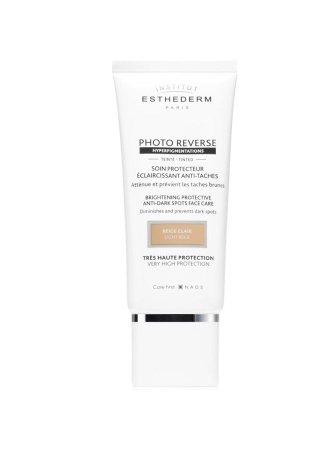 Institut Esthederm Solaire Photo Reverse Depigmenting Sunscreen Tinted Light Beige 50ml - Image 1