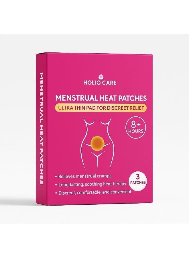 Holio Care Menstrual Heat Patches — Fast-Heating, Long-Lasting Warmth for Period Comfort | Up to 8–10 Hrs | 3 Discreet Adhesive Patches - Image 1