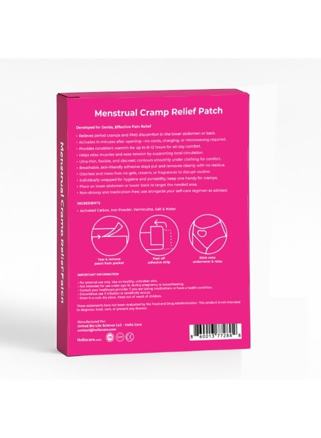 Holio Care Menstrual Heat Patches — Fast-Heating, Long-Lasting Warmth for Period Comfort | Up to 8–10 Hrs | 3 Discreet Adhesive Patches - Image 2