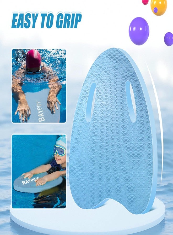 Baypify 2PCS Swimming Kickboard for Adults and Kids, Swim Training Aid Kick Board Pool Exercise Equipment with Hole Handle, Non-Spliced Molded EVA Foam Water Board(Blue) - Image 4