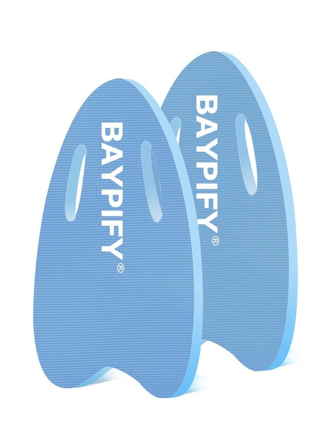 Baypify 2PCS Swimming Kickboard for Adults and Kids, Swim Training Aid Kick Board Pool Exercise Equipment with Hole Handle, Non-Spliced Molded EVA Foam Water Board(Blue) - Image 1