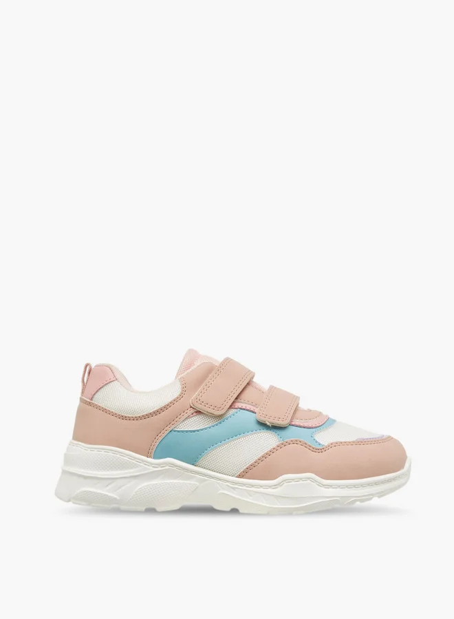 Little Missy Colourblock Sneakers with Hook and Loop Closure