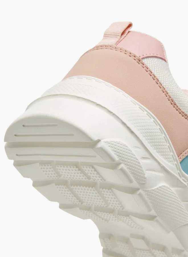 Little Missy Colourblock Sneakers with Hook and Loop Closure