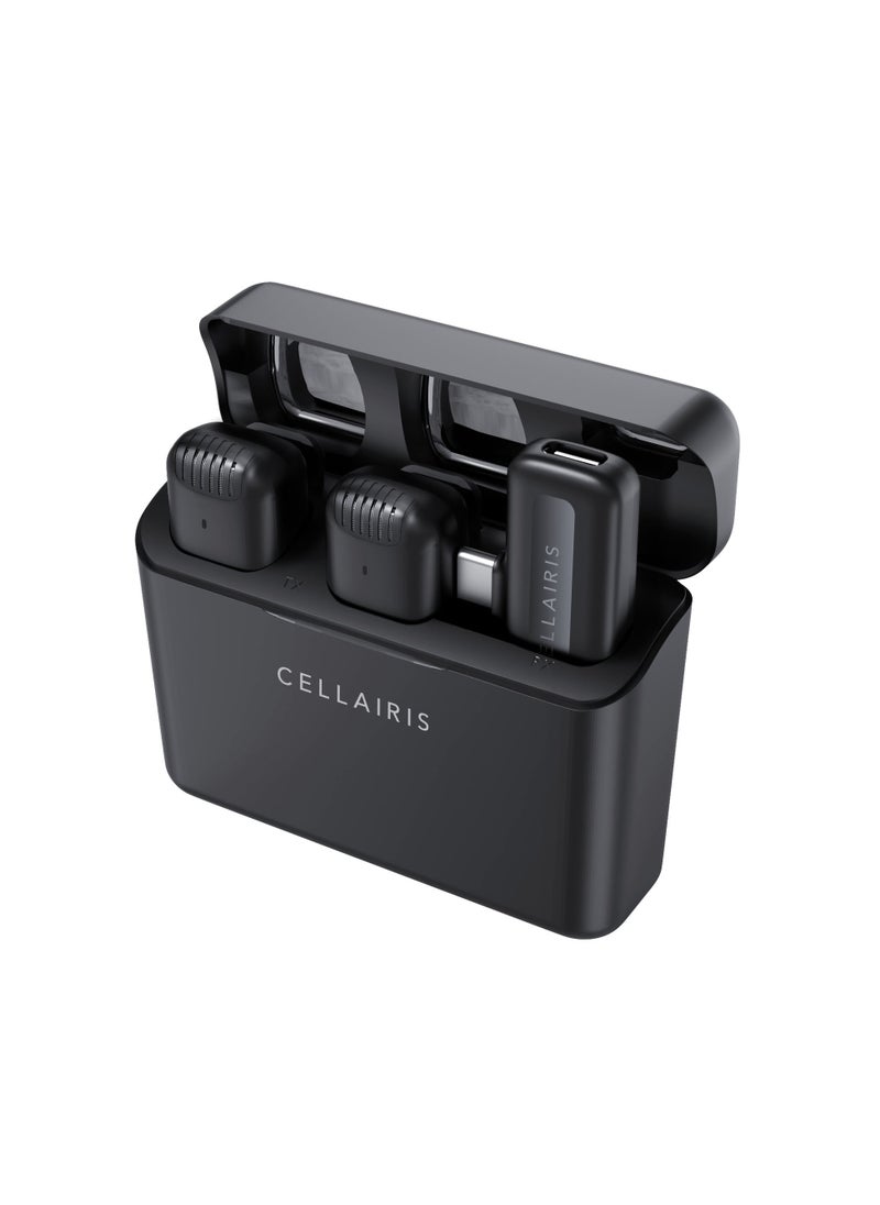 Cellairis Wireless Lavalier Dual Microphones with Charging Case – 2.4G Plug & Play, Long-Distance Transmission, Compatible with Smartphones & Devices  - Image 3