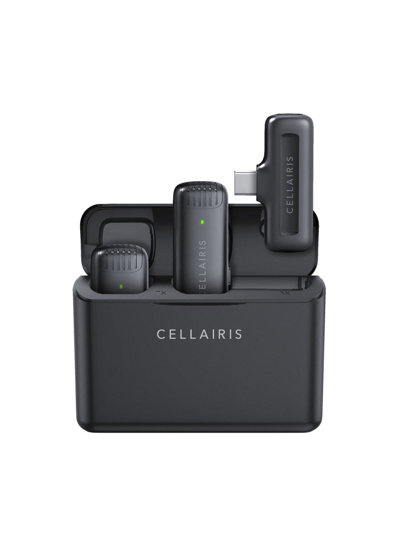 Cellairis Wireless Lavalier Dual Microphones with Charging Case – 2.4G Plug & Play, Long-Distance Transmission, Compatible with Smartphones & Devices  - Image 5