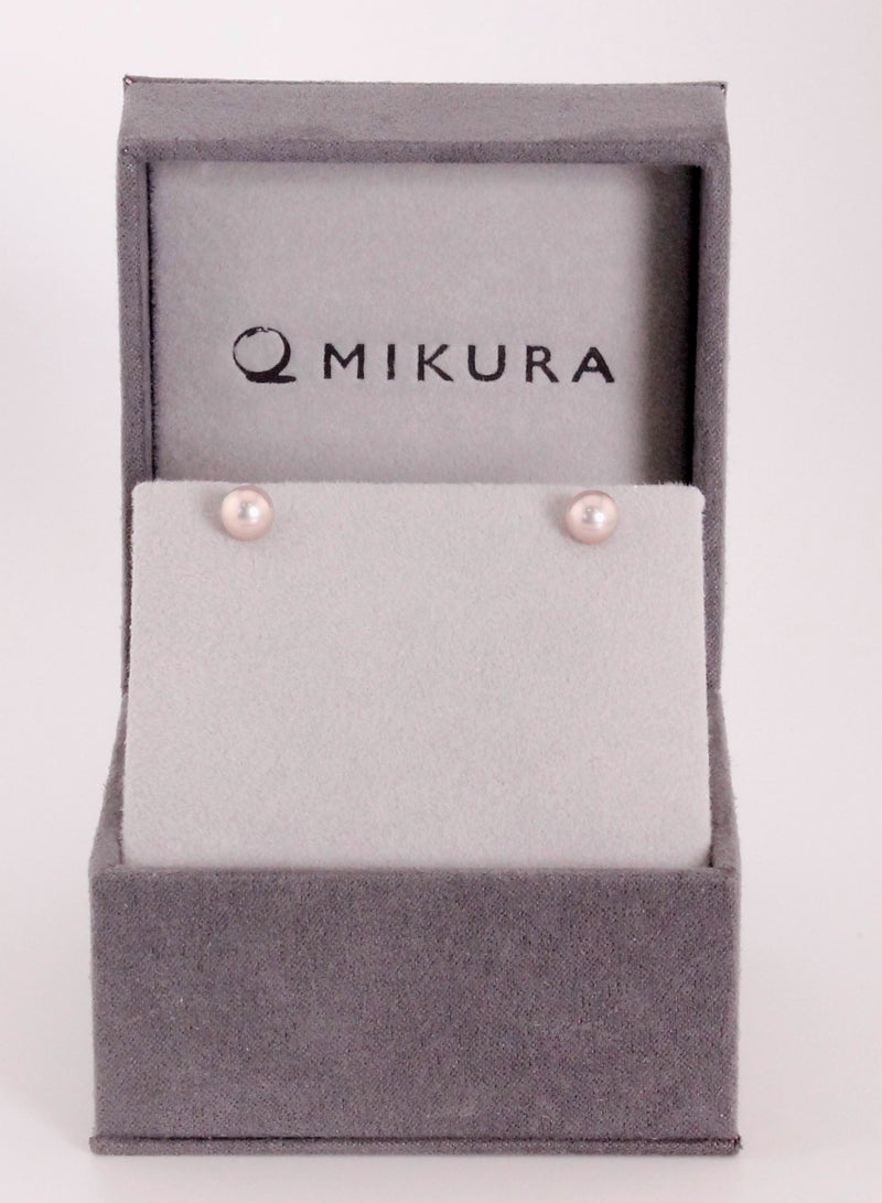 MIKURA Earrings, Freshwater Pearls, A Quality, Natural Multi Color, 6.5-6.0MM, 18KY - Image 3