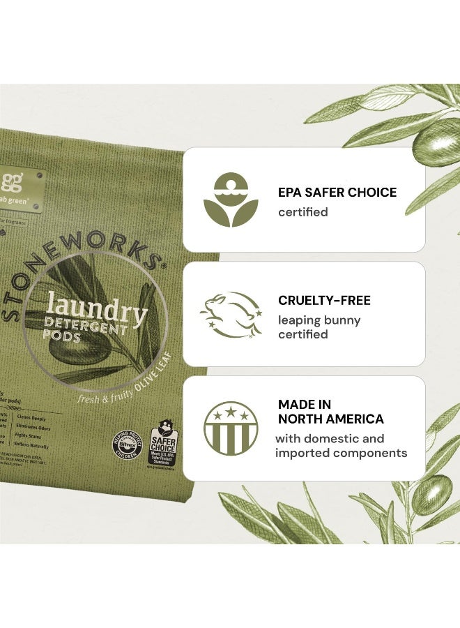 Grab Green Stoneworks Laundry Detergent Pods, 100 Count, Birch Branch Scent, Plant and Mineral Based, Cleans Deeply, Eliminates Odors, Fights Stains, Softens Naturally, Packaging may vary - Image 4