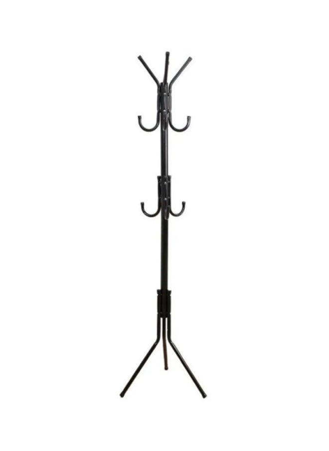 HALAMODO - Coat Stand in Tree Shape Metal Standing Clothes Shelf, Frame Hanger with 9 Hooks for Clothes, Hats, Bags, Black - Image 1