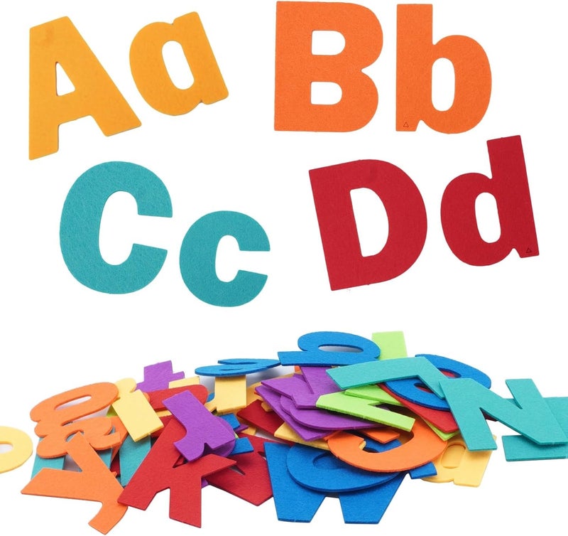 CHEFAN Felt Letters Alphabet for Kids Precut Story Pieces 104 ABC Upper Lowercase Letters for Preschool Homeschool Learning2 Sets of UpperLowercase Letters - Image 3