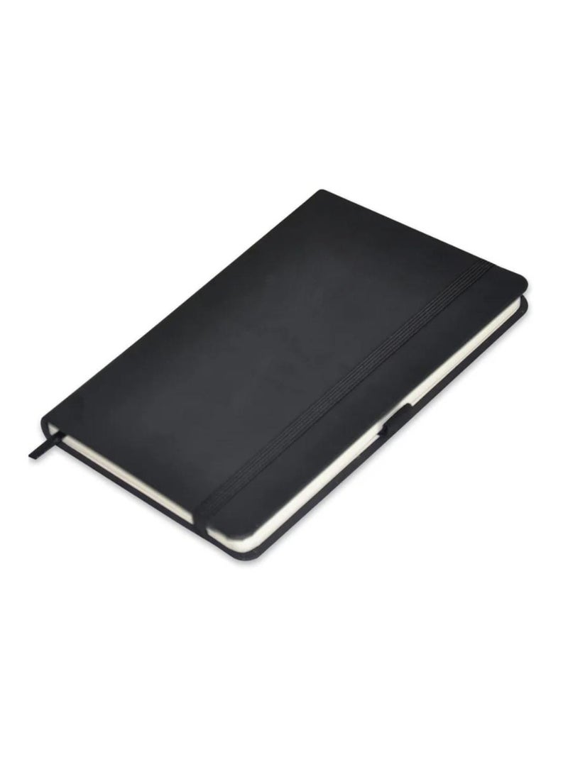 Generic A5 Hard Cover Compact Ruled Notebook, 200 Pages Black - Image 1