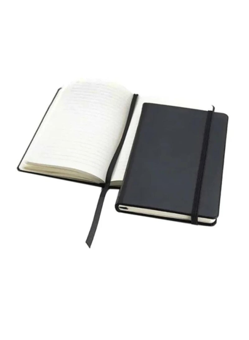 Generic A5 Hard Cover Compact Ruled Notebook, 200 Pages Black - Image 2