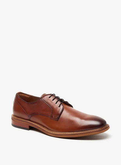 DUCHINI Men's Solid Lace-Up Derby Shoes