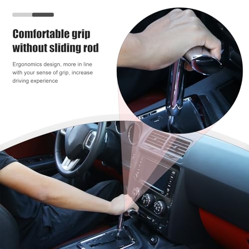 SQQP T Handle Gear Shift Knob Fit for 2012-2017 Jeep Wrangler JK/for 2011-2014 Dodge Durango/for 2009-2014 Dodge RAM (Aluminum Alloy,Chrome) - Image 2