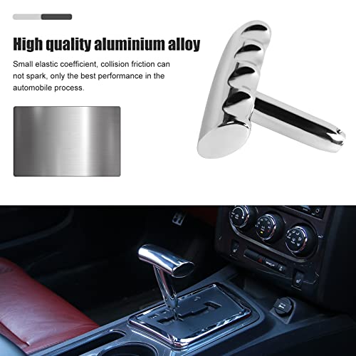 SQQP T Handle Gear Shift Knob Fit for 2012-2017 Jeep Wrangler JK/for 2011-2014 Dodge Durango/for 2009-2014 Dodge RAM (Aluminum Alloy,Chrome) - Image 4