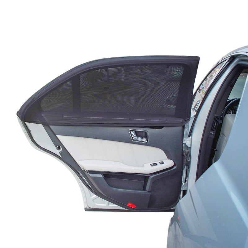 TFY Universal Car Side Window Sun Shade  Protects Your Kids from Sun Burn  Double Layer Design  Maximum Protection  Fit Most of Vehicle  2 Pieces Regular Contoured Window
