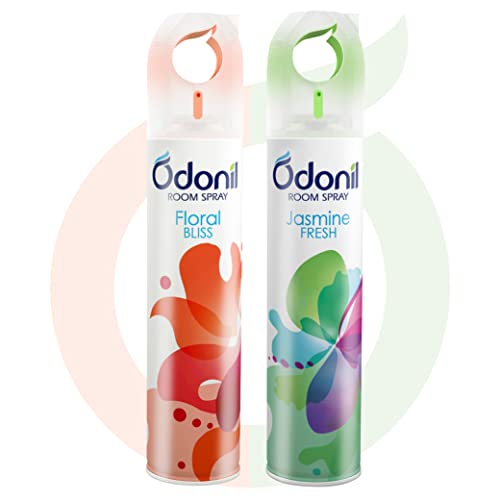 Odonil Room Air Freshener Spray - 440ml Combo (Pack of 2, 220ml each) | Floral Bliss & Jasmine Fresh | Nature Inspired Fragrance for Bathroom, Living room & Office | Long Lasting Fragrance - Image 1