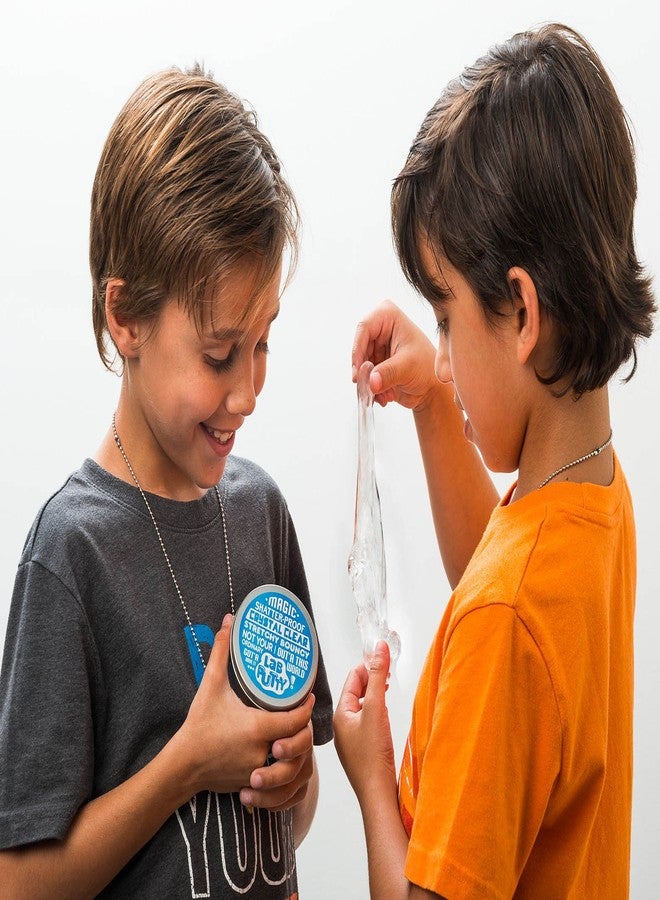 جا-رو معجون مختبر JA-RU شفاف مع علبة معدنية (عبوة من 3 قطع). معجون حسّي إسفنجي للأطفال. ألعاب لتخفيف التوتر والتحكم في الغضب. هدايا حفلات سلايم بكميات كبيرة للأطفال. 9577-3p - Image 4