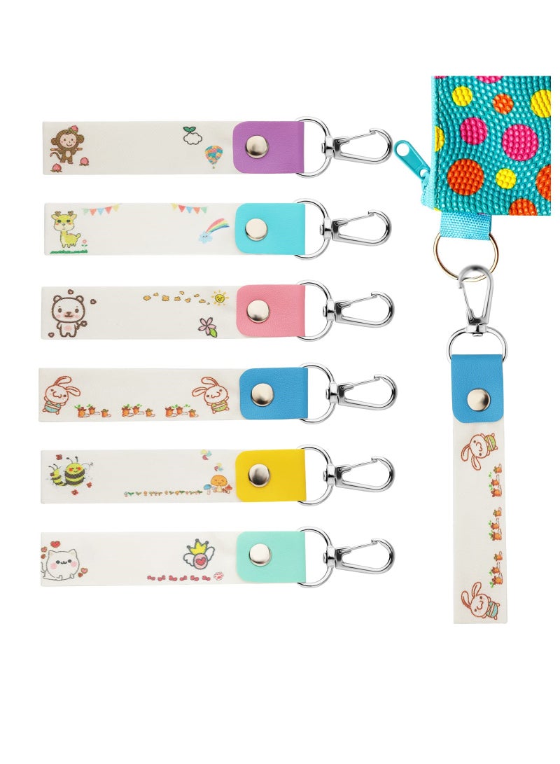 SYOSI 6-Piece Backpack Name Key Ring Child Name Label Child Identity Bag Label Name - Image 1