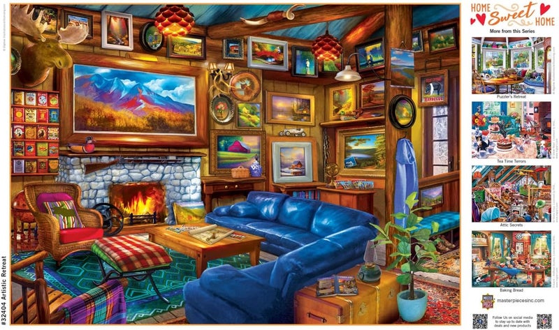 MasterPieces ماستر بييسز هوم سويت هوم ملاذ فني 500 قطعة بازل - Image 4