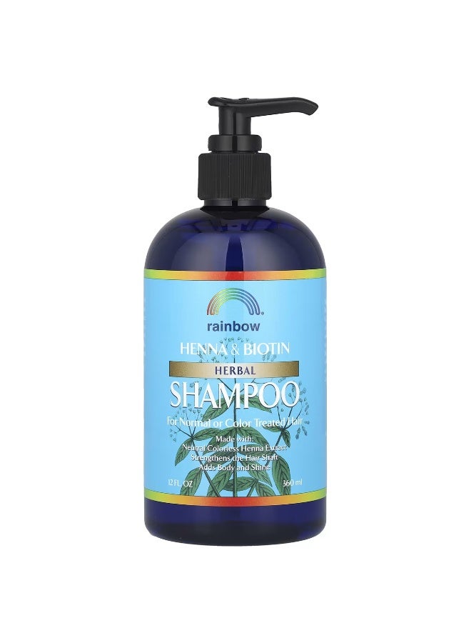 Rainbow Research, Henna & Biotin Herbal Shampoo, For Normal or Color Treated Hair, 12 fl oz (360 ml)
