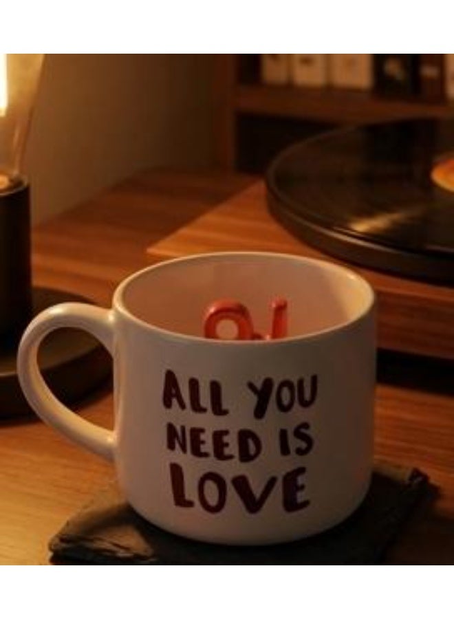 AKDC WHITE WITH RED CERAMIC MUG 350ML - Image 2