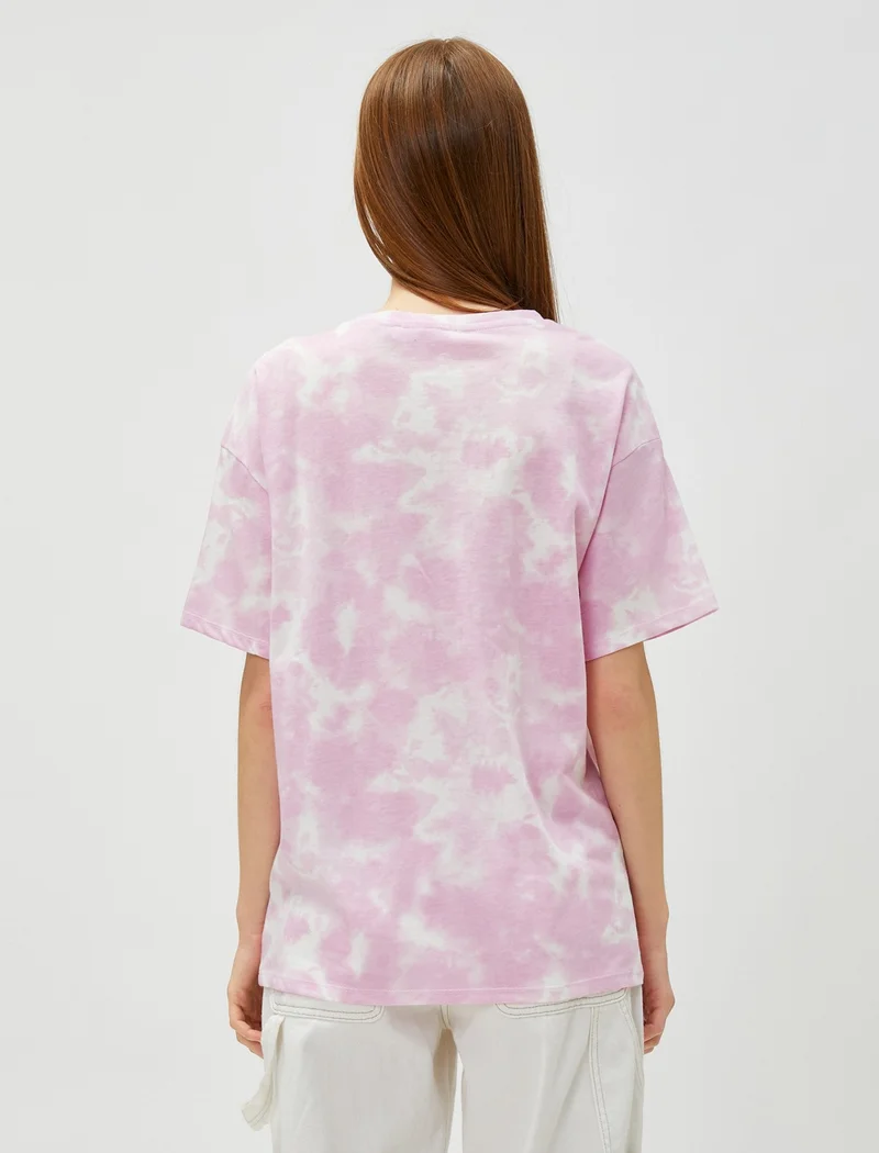كوتون Printed T-Shirt Crew Neck Short Sleeve Cotton