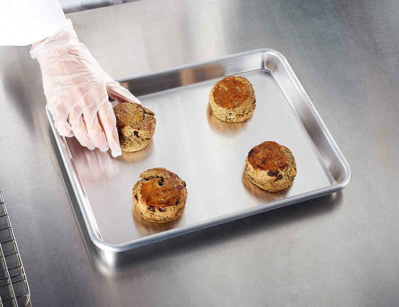 CURTA 6 Pack Aluminum Sheet Pan, NSF Listed 1/4 Quarter Size 13 x 10 inch Commercial Bakery Cake Bun Pan, Baking Tray - Image 2