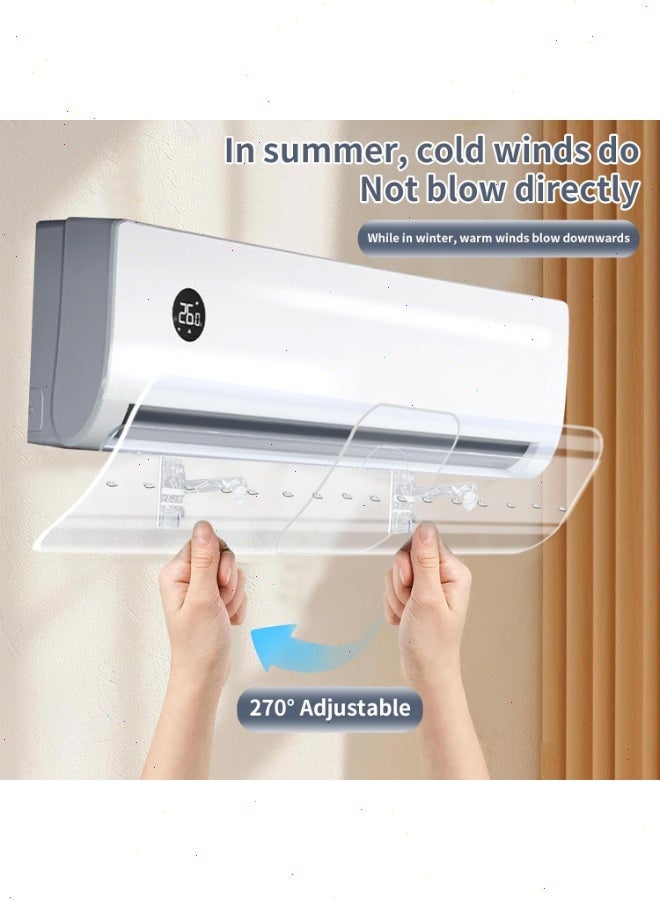 Split Air Conditioner Deflector, Easy Installation Without Punching For Wall, AC Vent Deflector Adjustable Size To Fit All Types And Sizes Of Air Conditioners - Image 2