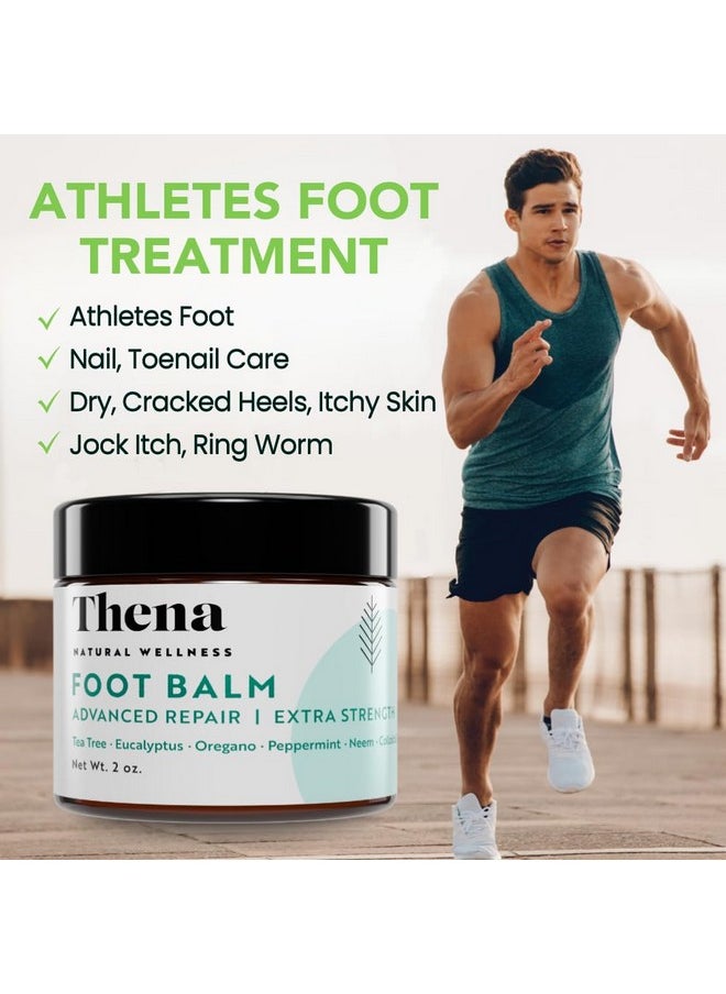 THENA Natural Wellness - THENA Natural Wellness Athletes Foot Balm Extra Strength, Athletes Foot Treatment Cream, Heals Dry Cracked Feet Heels Itchy Skin Nails Toenails Advanced Foot Care for Men Women - Image 1