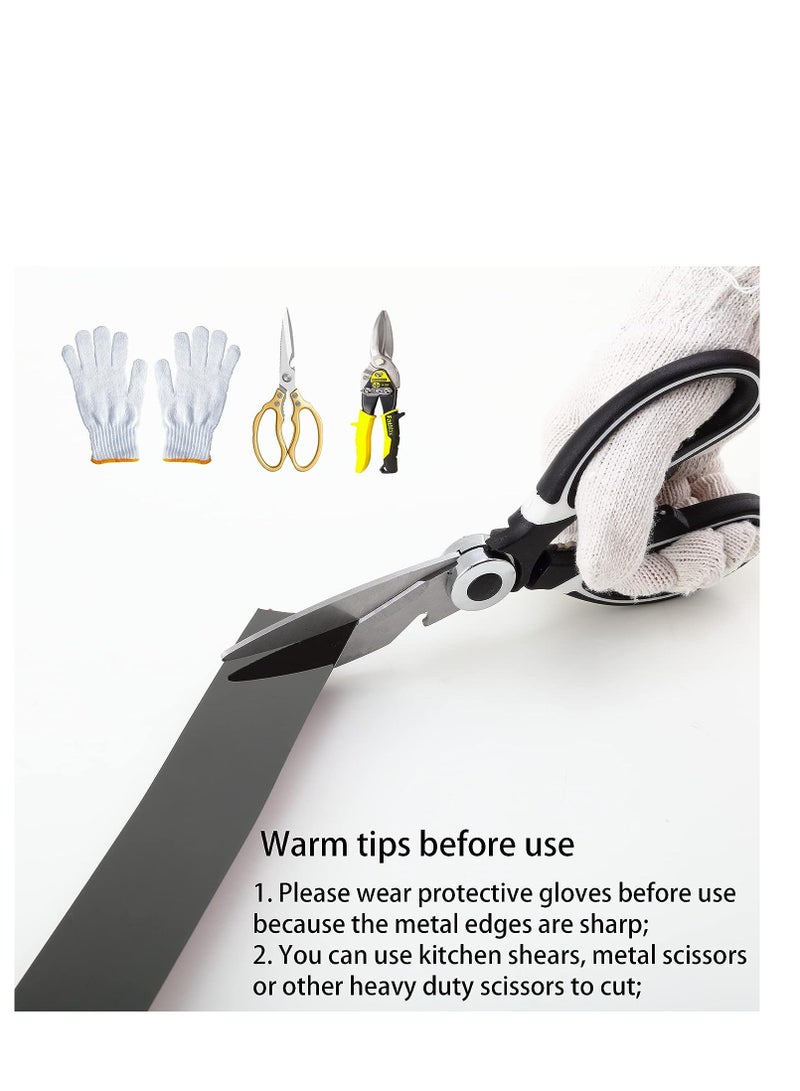 SYOSI Stainless Steel Wall Molding Trim Peel and Stick, Flexible Self Adhesive Metal Trim for Ceiling, Mirror Frame and More, Mirror Like Finish Metallized Black - Image 5