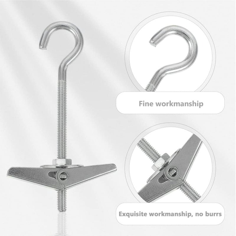 klarako 7pcs Poster Pole Aircraft Hook Heavy Duty s Hooks Ceiling Screw Hook Wall Ceiling Hook Ceiling Hooks Heavy Duty Hook Hanging Ceiling Hook Aluminum Alloy Work Hanging Flags Spiral - Image 3