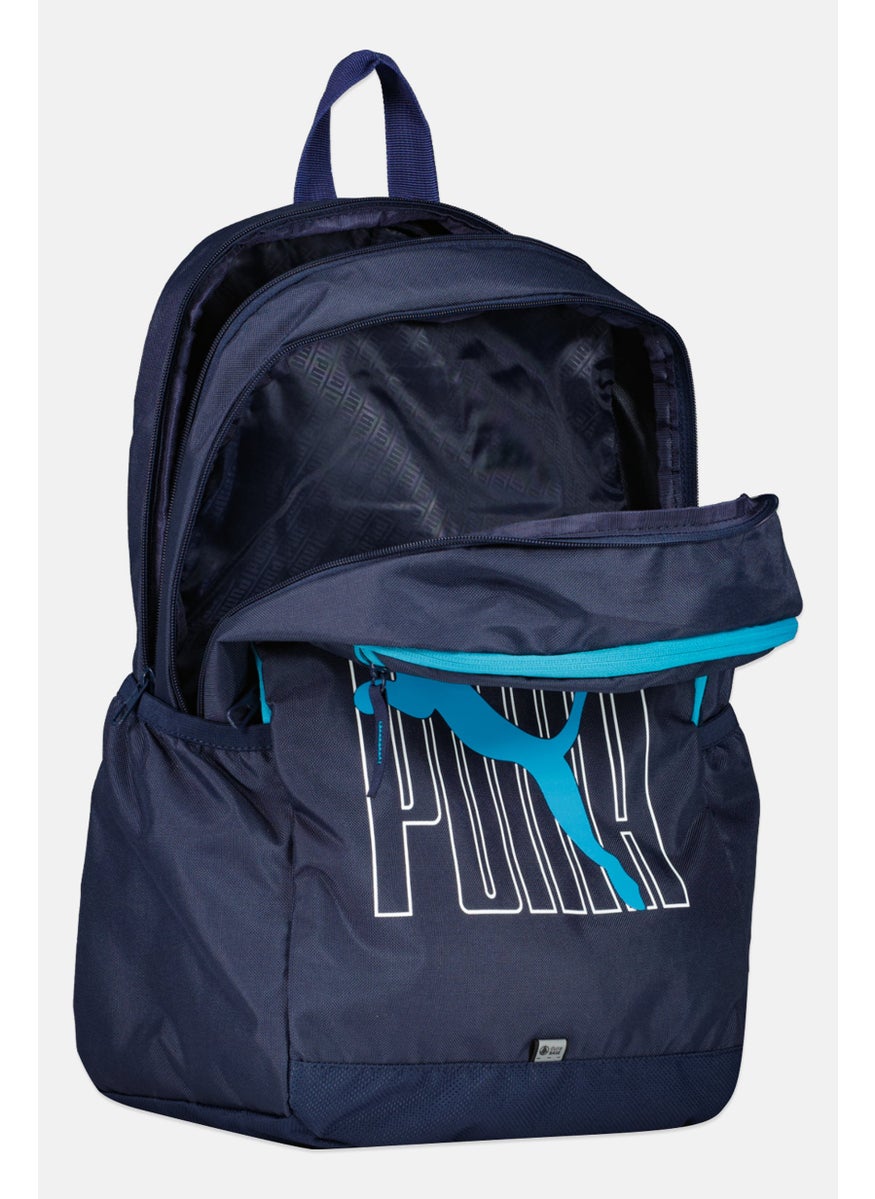 PUMA Men Brand Logo Backpack, Navy  - Image 3