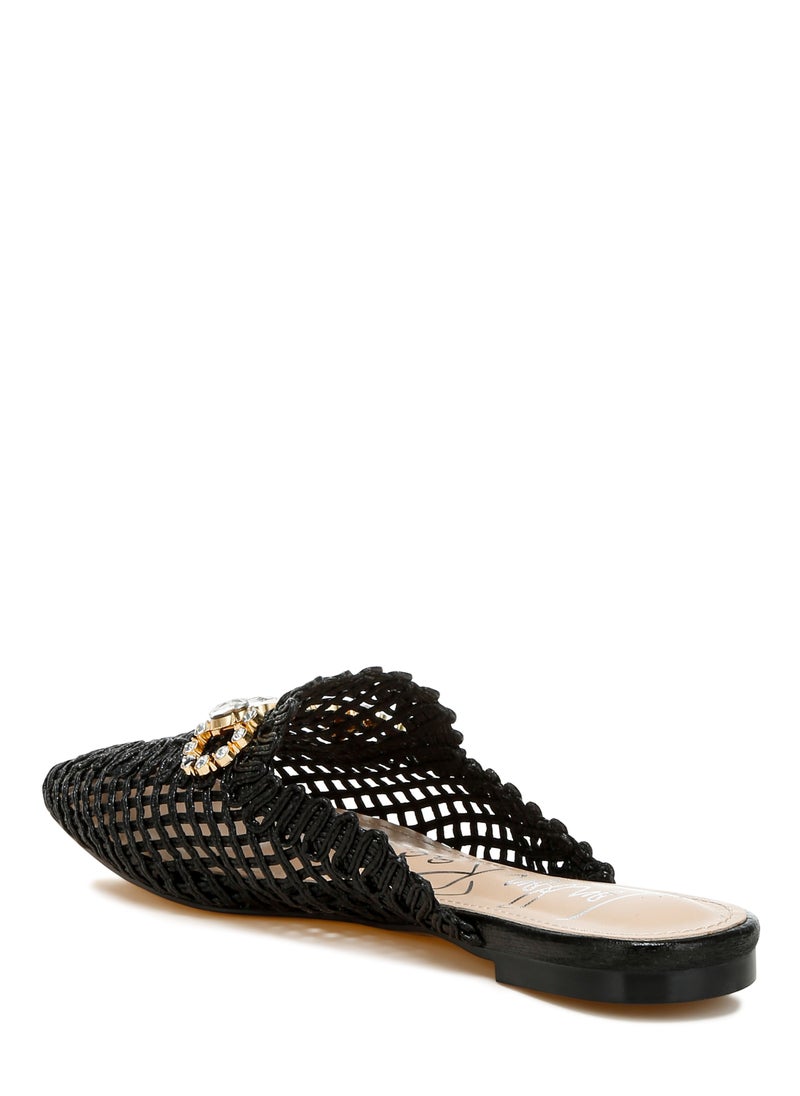 Metallic Woven Diamante Mules in Black - pzsku/ZF72A2294665D37599357Z/45/_/1720607168/0eb43130-70fd-4651-b313-5fa4229d86f2